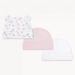 Newborn Huggies Organic Cotton Hat 3-Pack