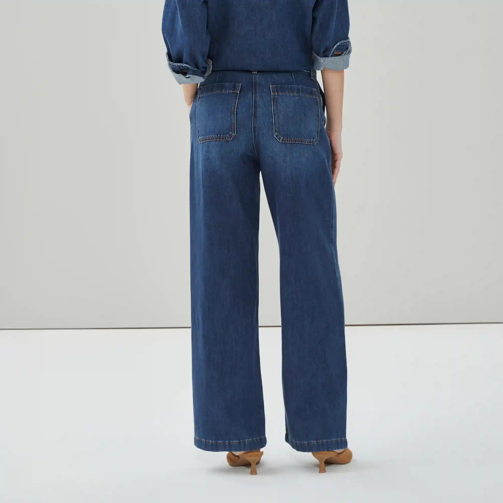 Dark Wash Wide Leg Jean
