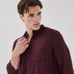 Men's Flannel Button-Down Shirt