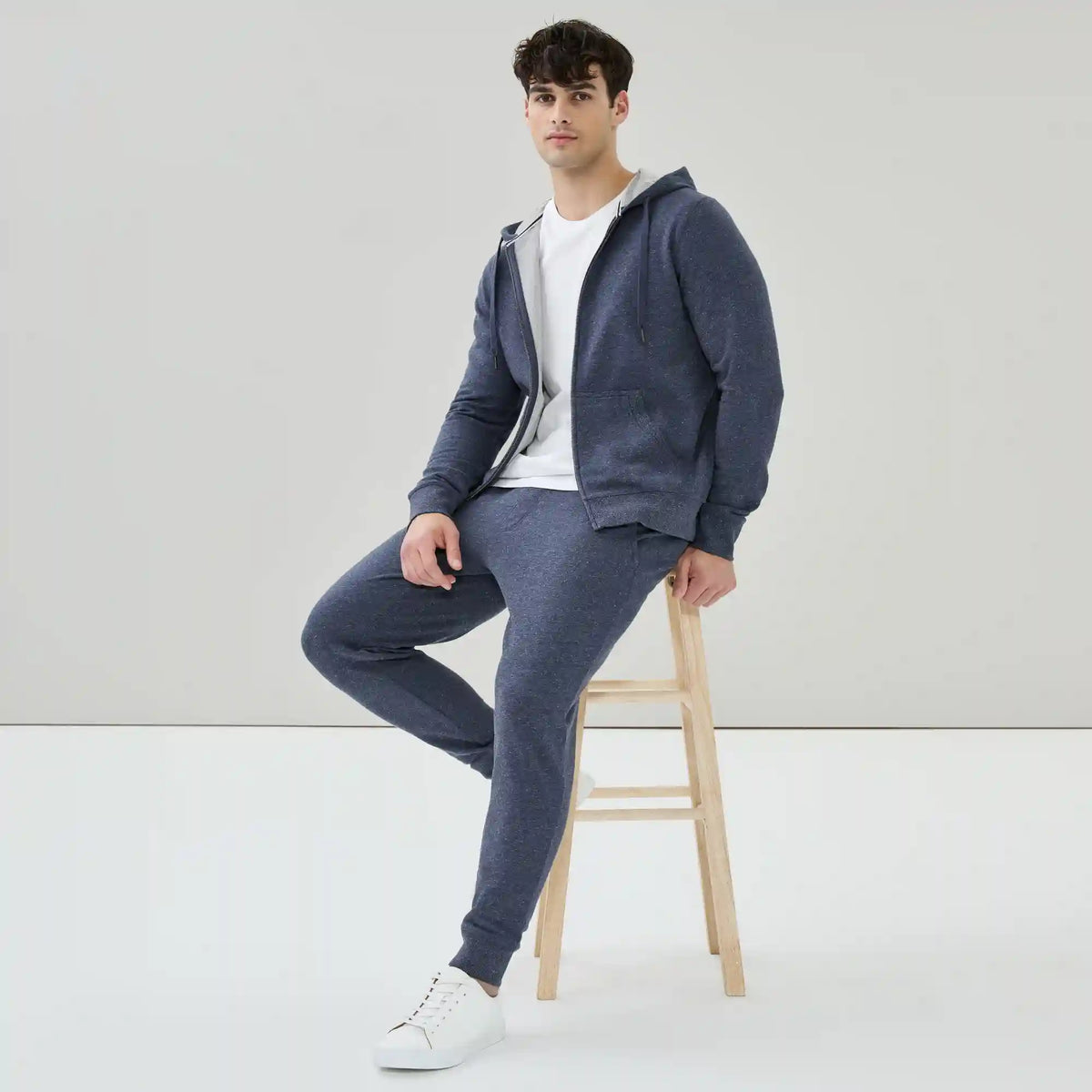 Men's Active Terry Zip-Up Hoodie
