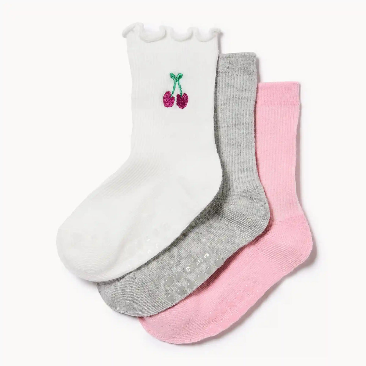 Toddler Girls' 3-Pack Crew Socks