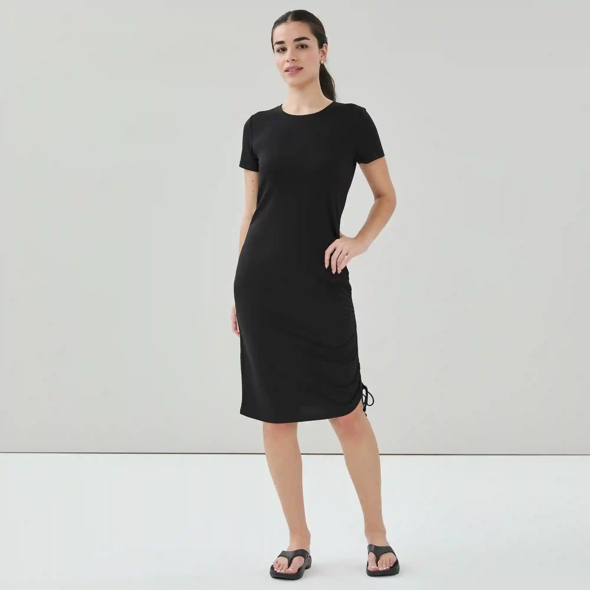 Active Side Ruched Midi Dress