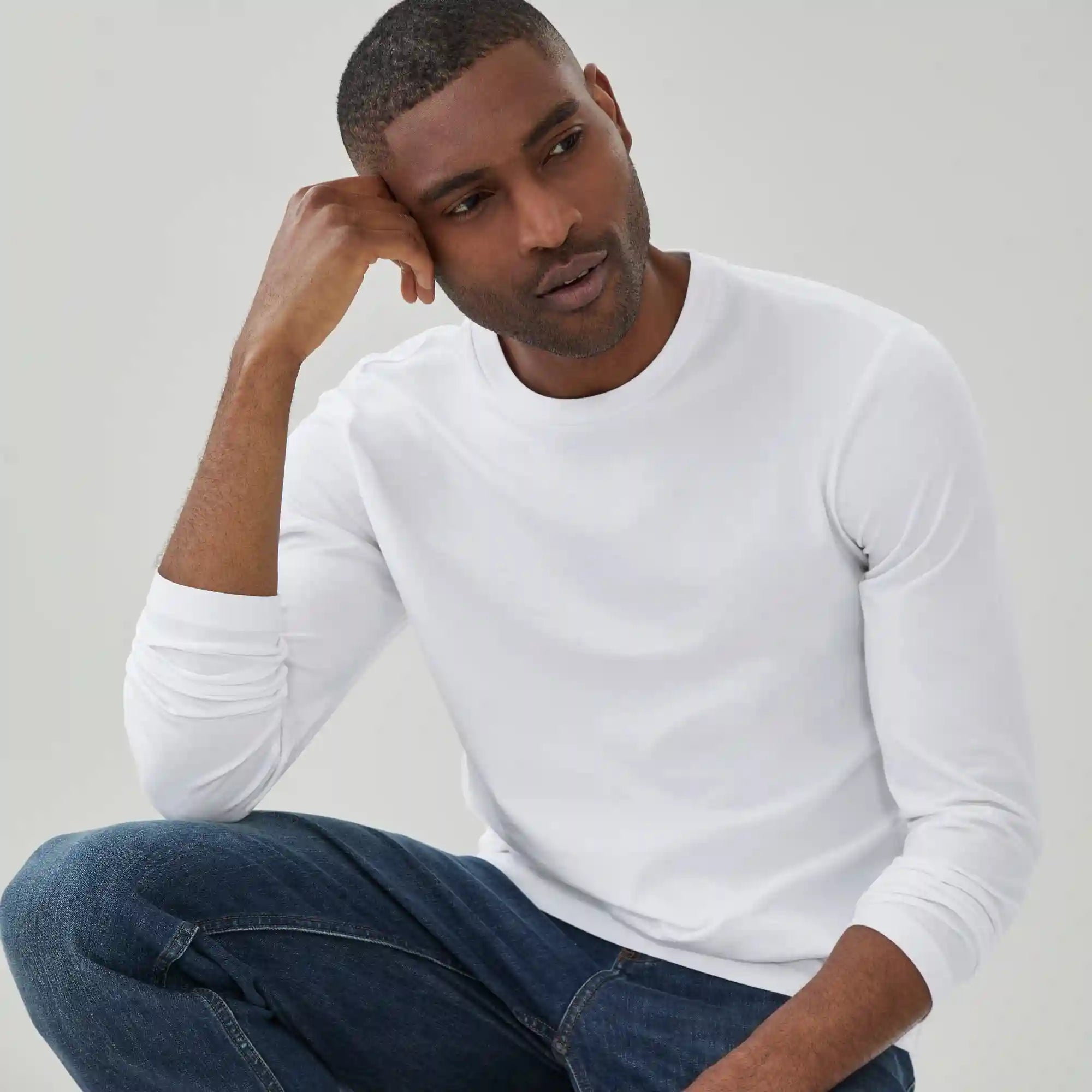 Men's Organic Cotton Crewneck Long Sleeve