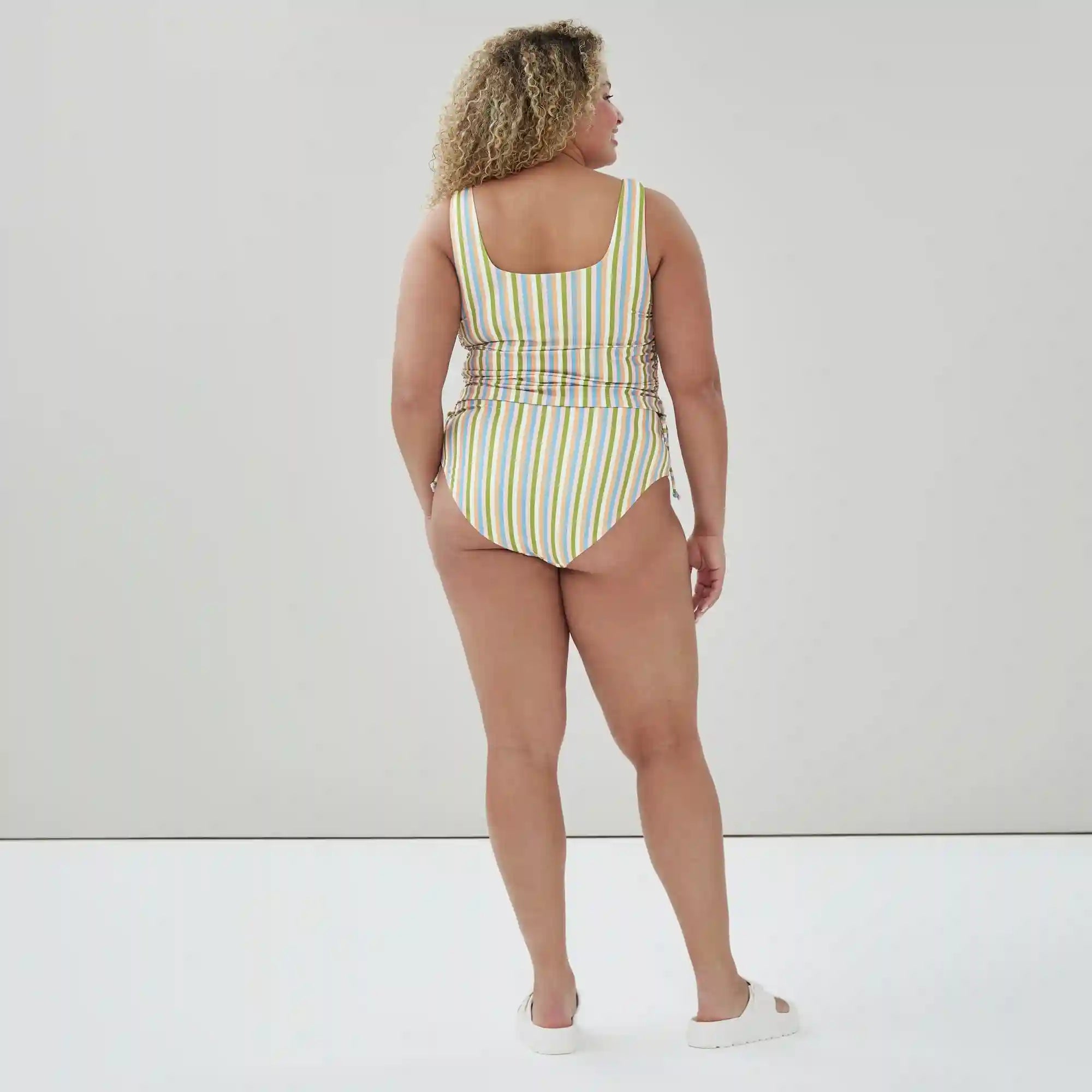 Women+ Striped Bikini Bottom