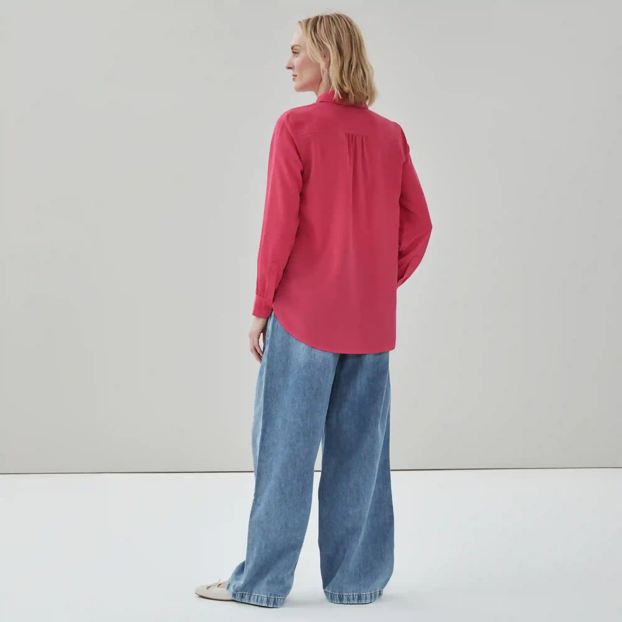 Relaxed Button-Up Blouse