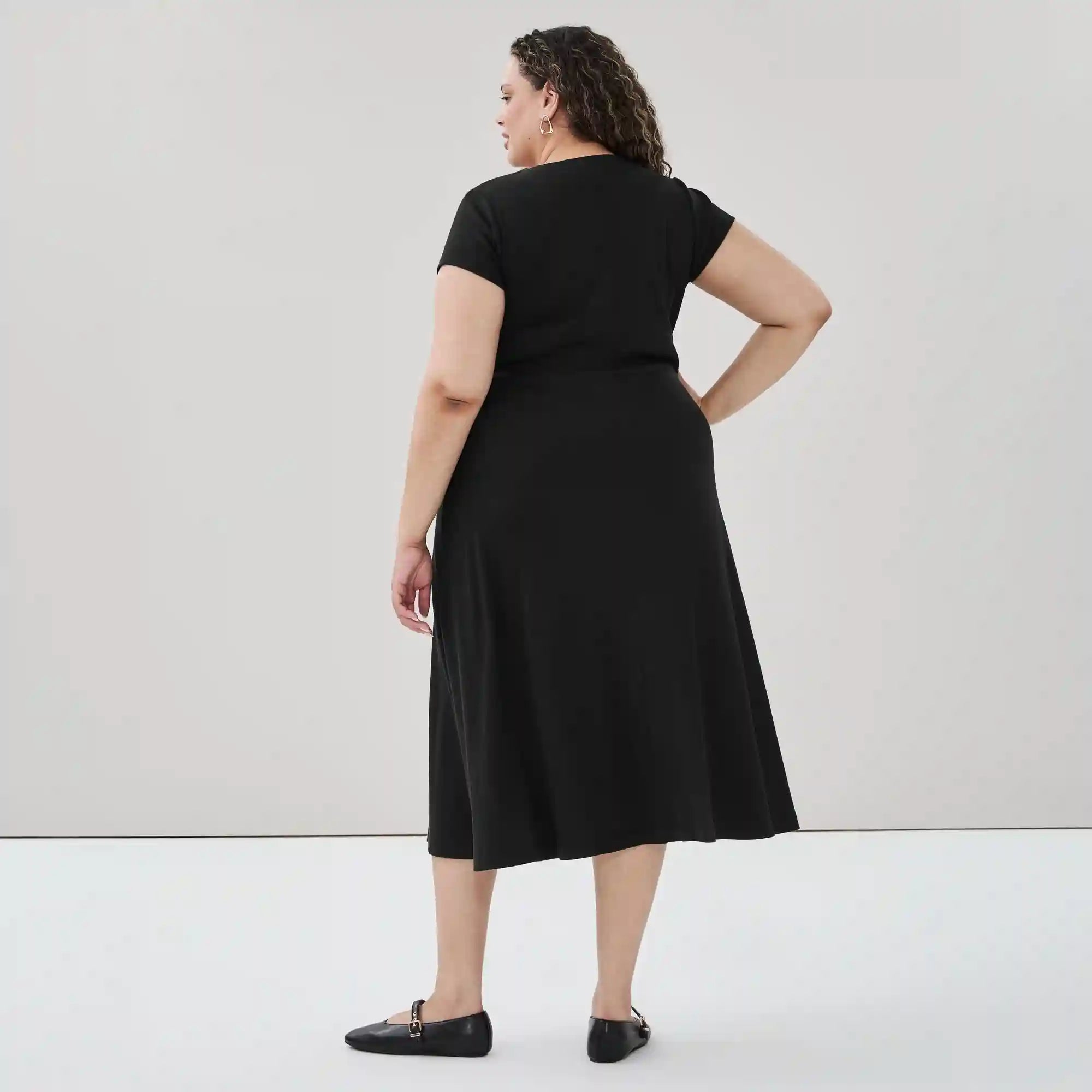 Women+ Button Front Midi Dress