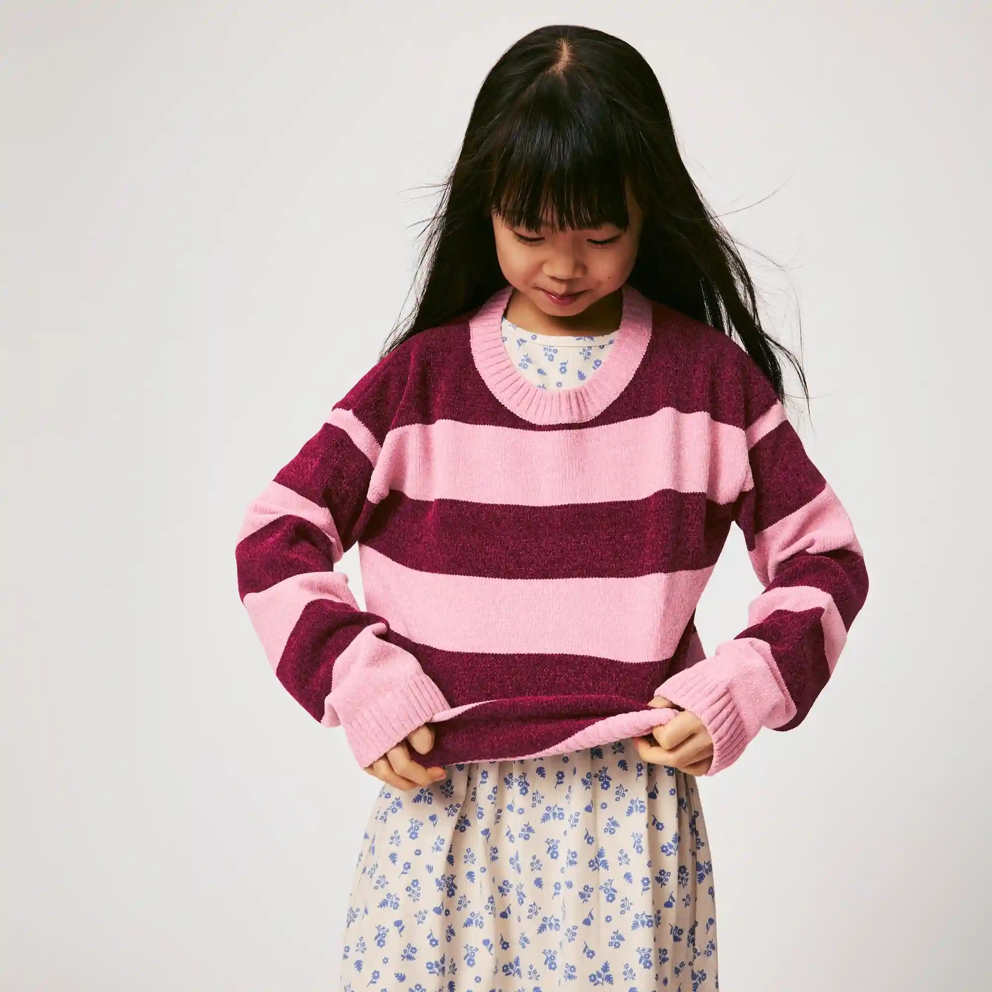 Tween Girls' Striped Sweater