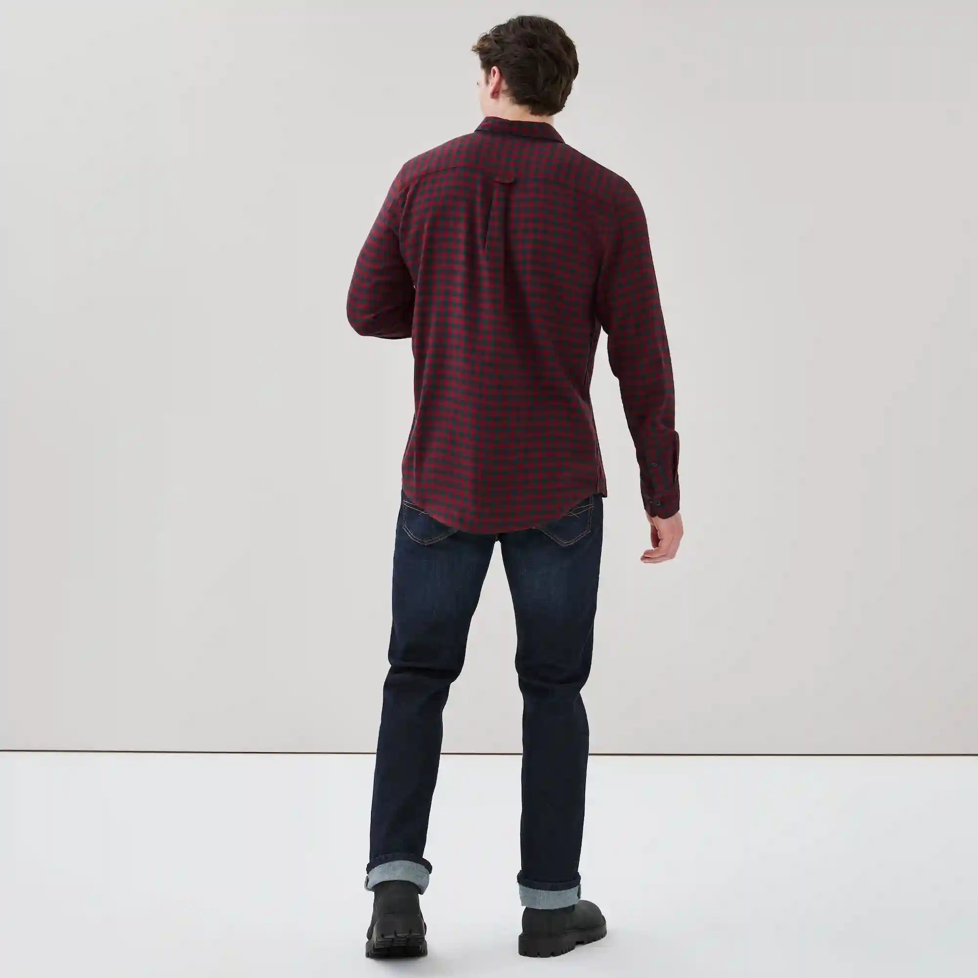 Men's Flannel Button-Down Shirt