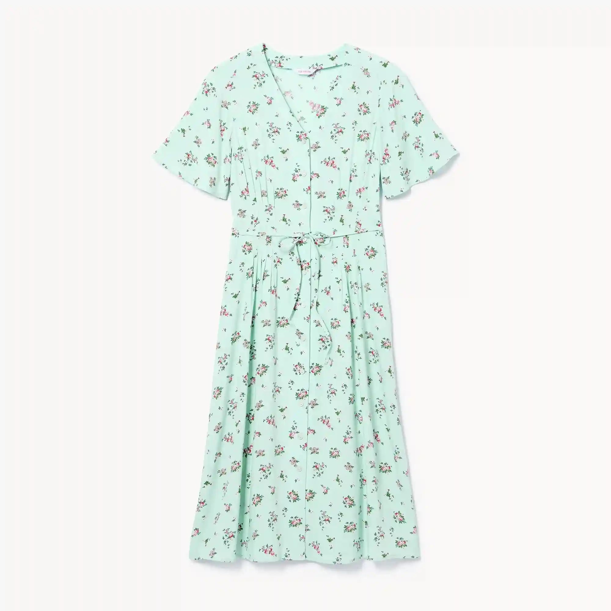 Pintuck Midi Dress