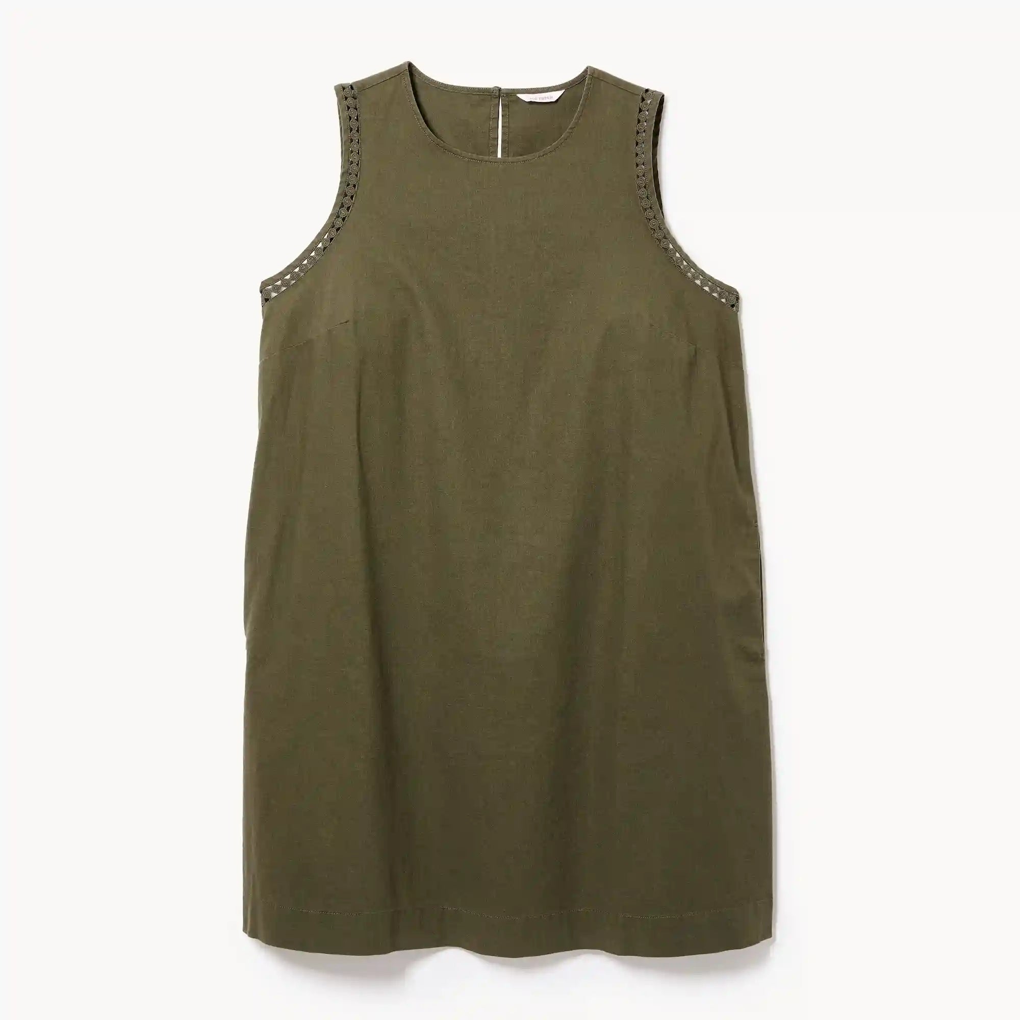 Women+ Linen Cotton Midi Shift Dress