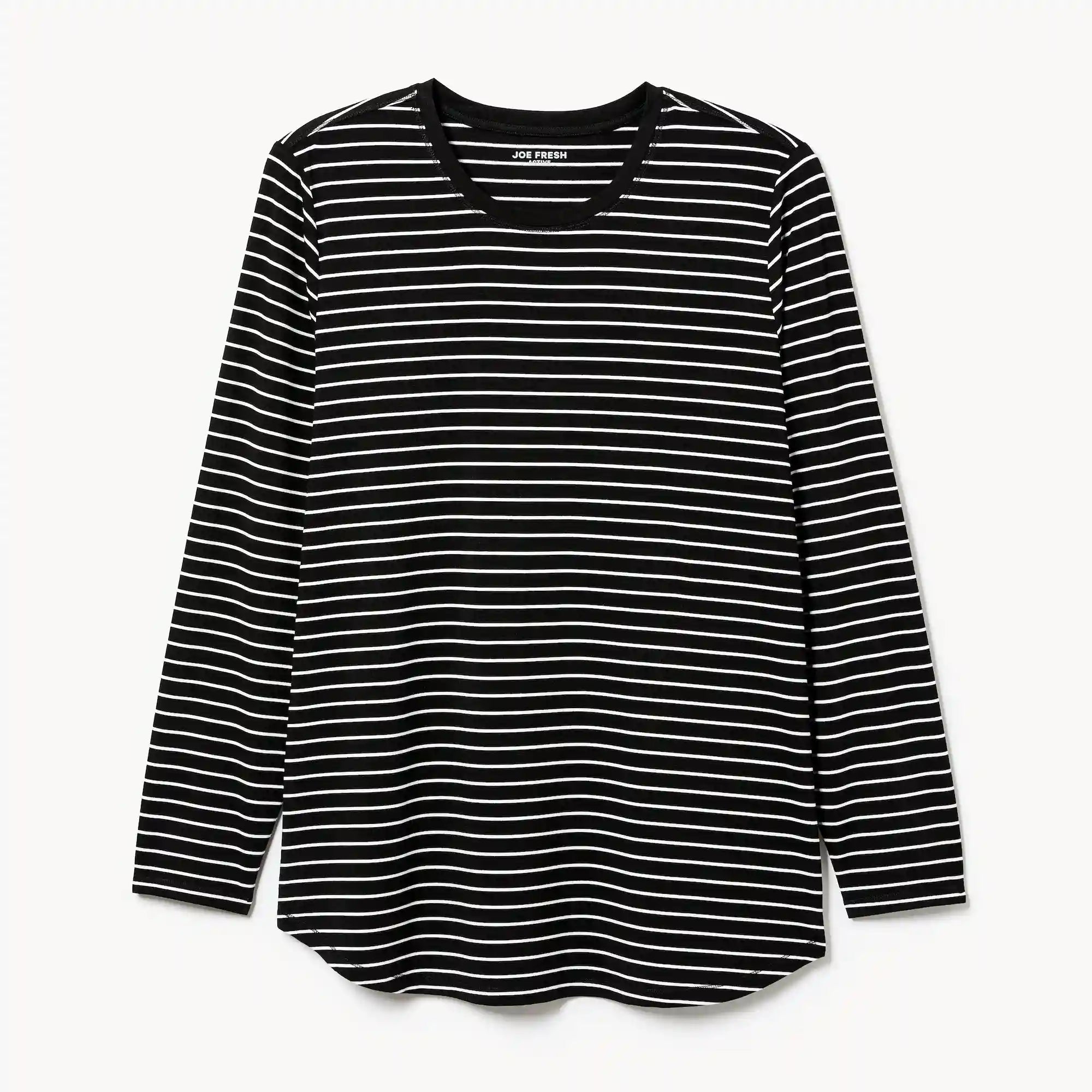 Women+ Active Striped Long Sleeve Top
