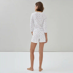 Pointelle Printed Sleep Top