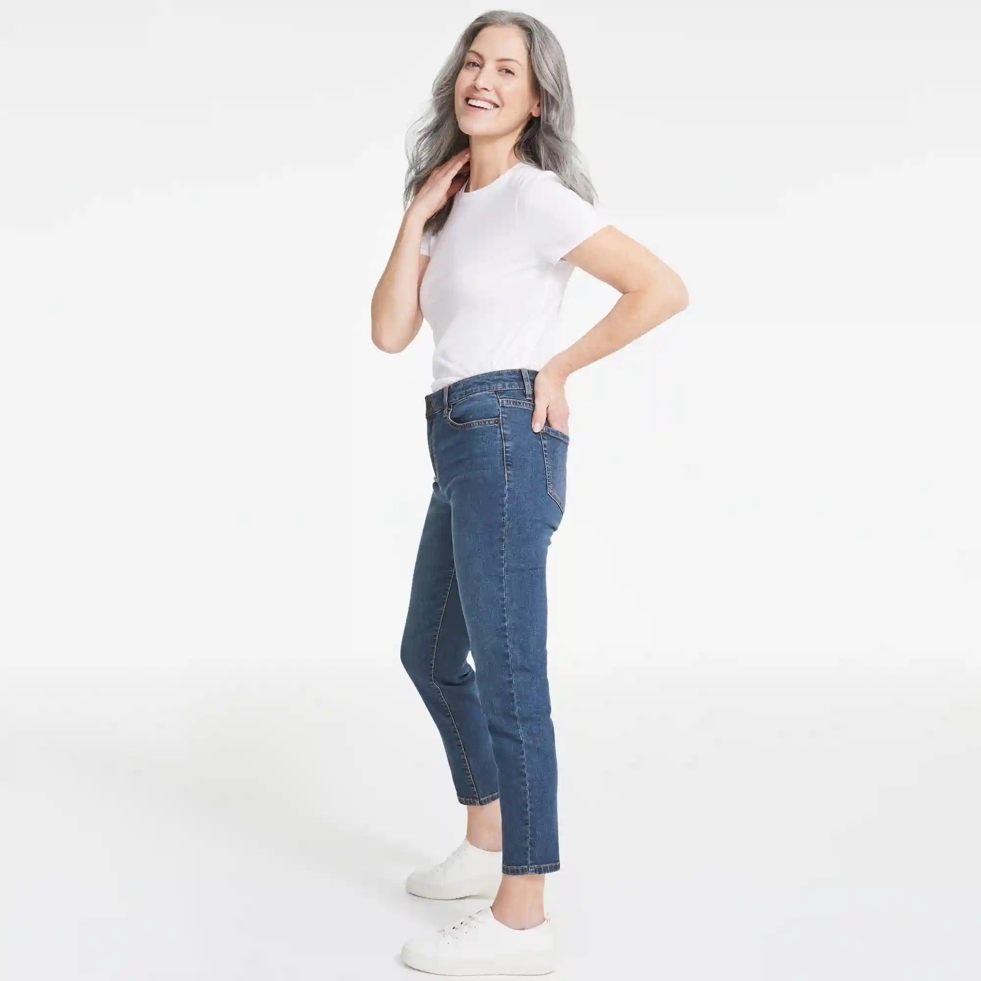 Short Mid Rise Skinny Jean