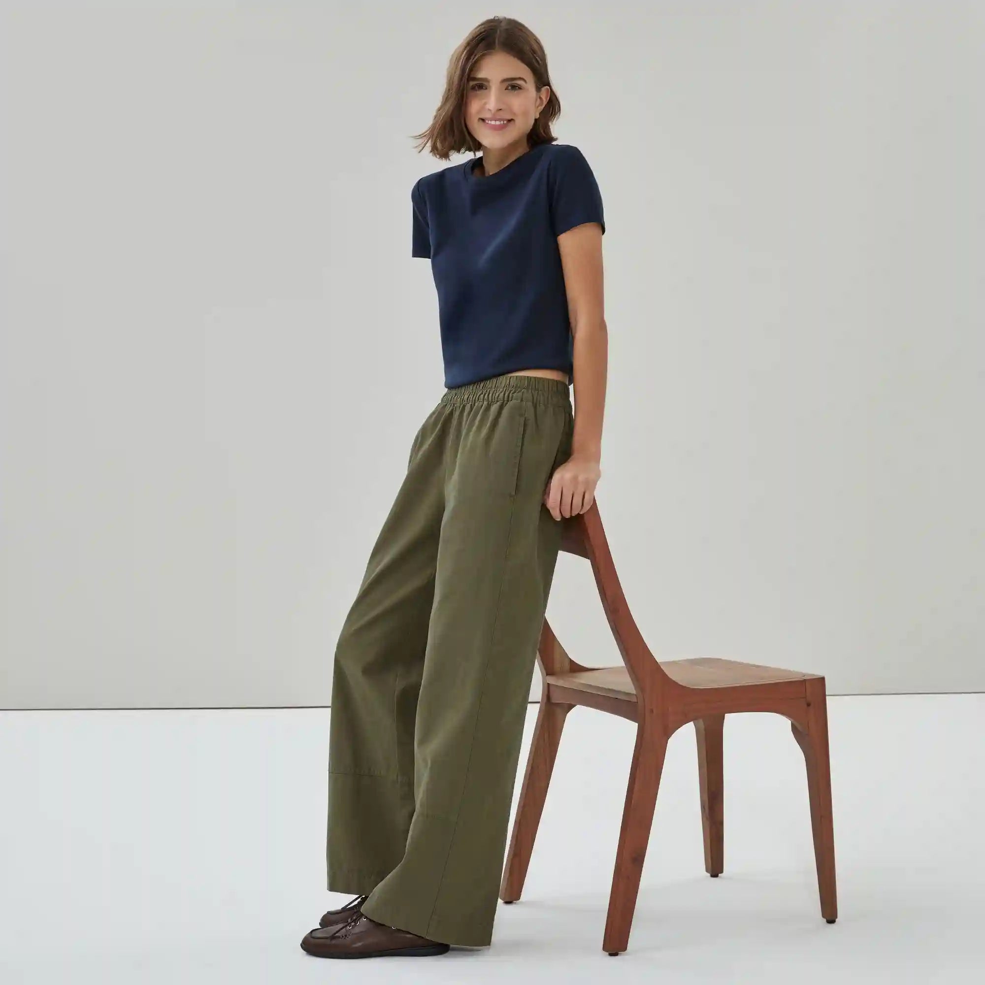 Wide Leg Pull-On Pant