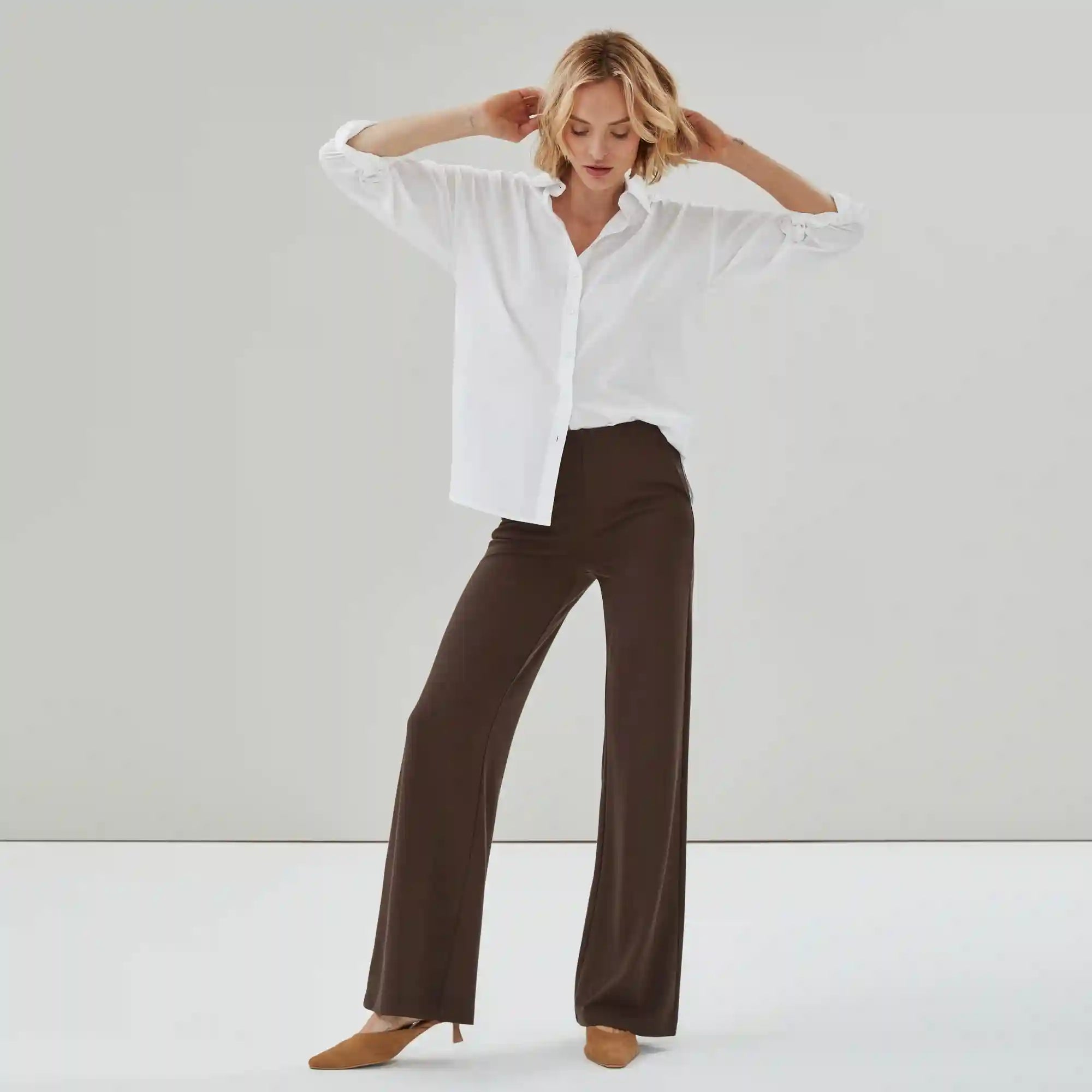 Wide Leg Ponte Pant