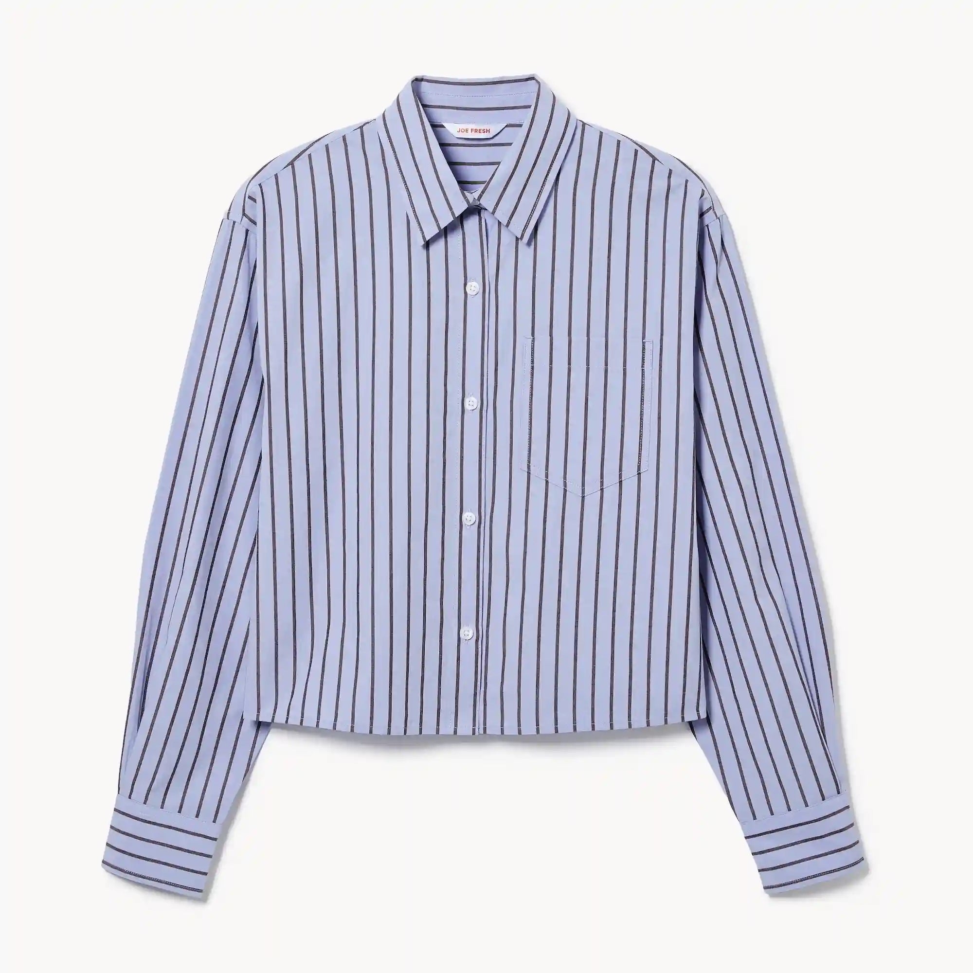 Cropped Poplin Shirt