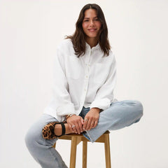 Oversized Linen Cotton Button-Up Shirt