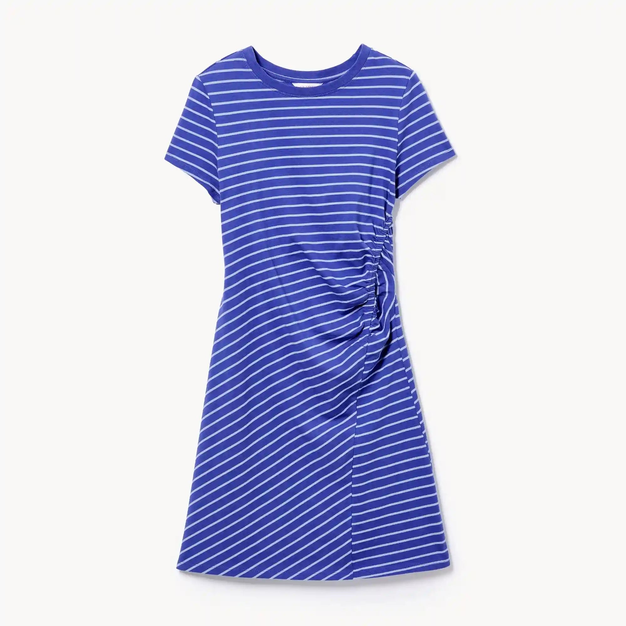 Striped Ruched T-Shirt Dress