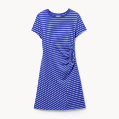 Striped Ruched T-Shirt Dress