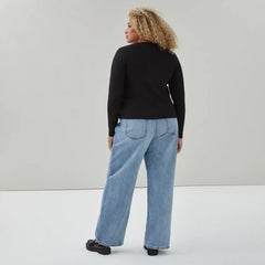 Women+ Ribbed Long Sleeve Top