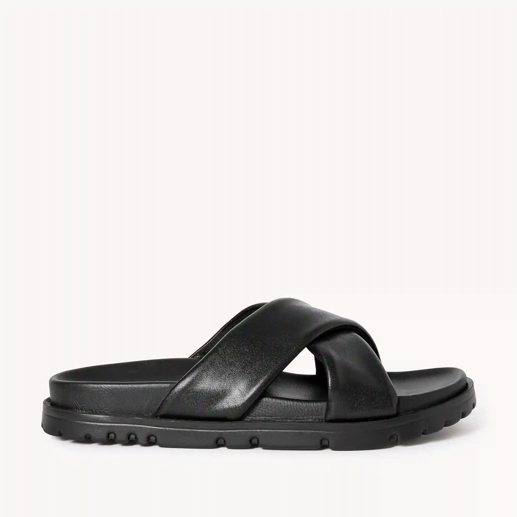 Faux Leather Crisscross Sandals