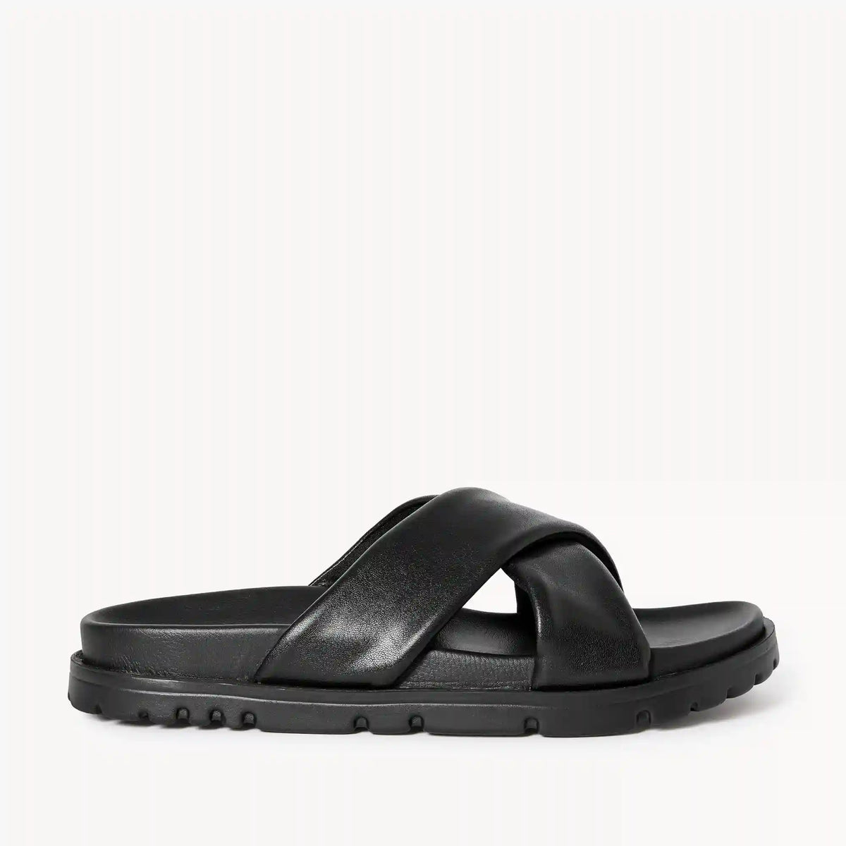 Faux Leather Crisscross Sandals