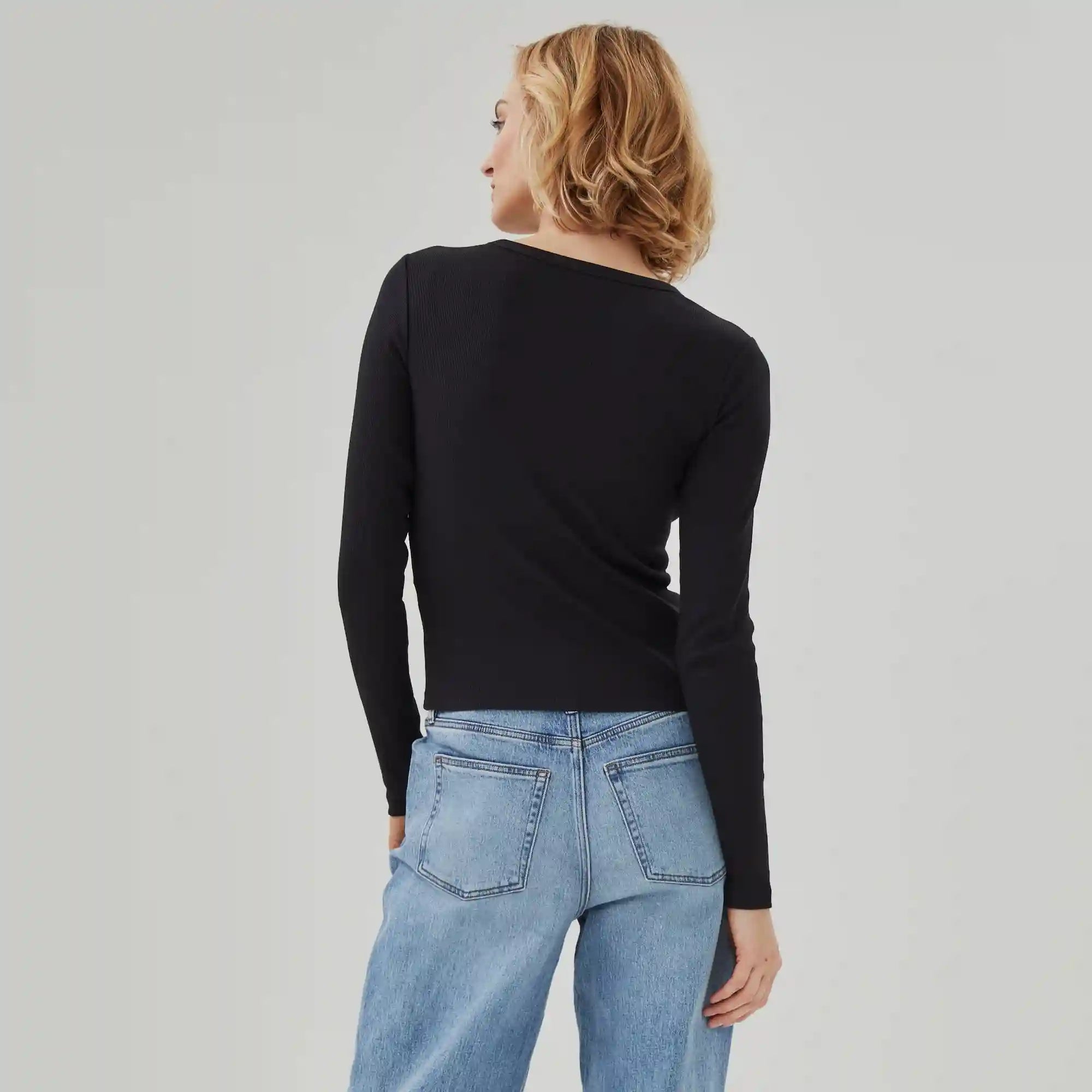 Ribbed Long Sleeve Top