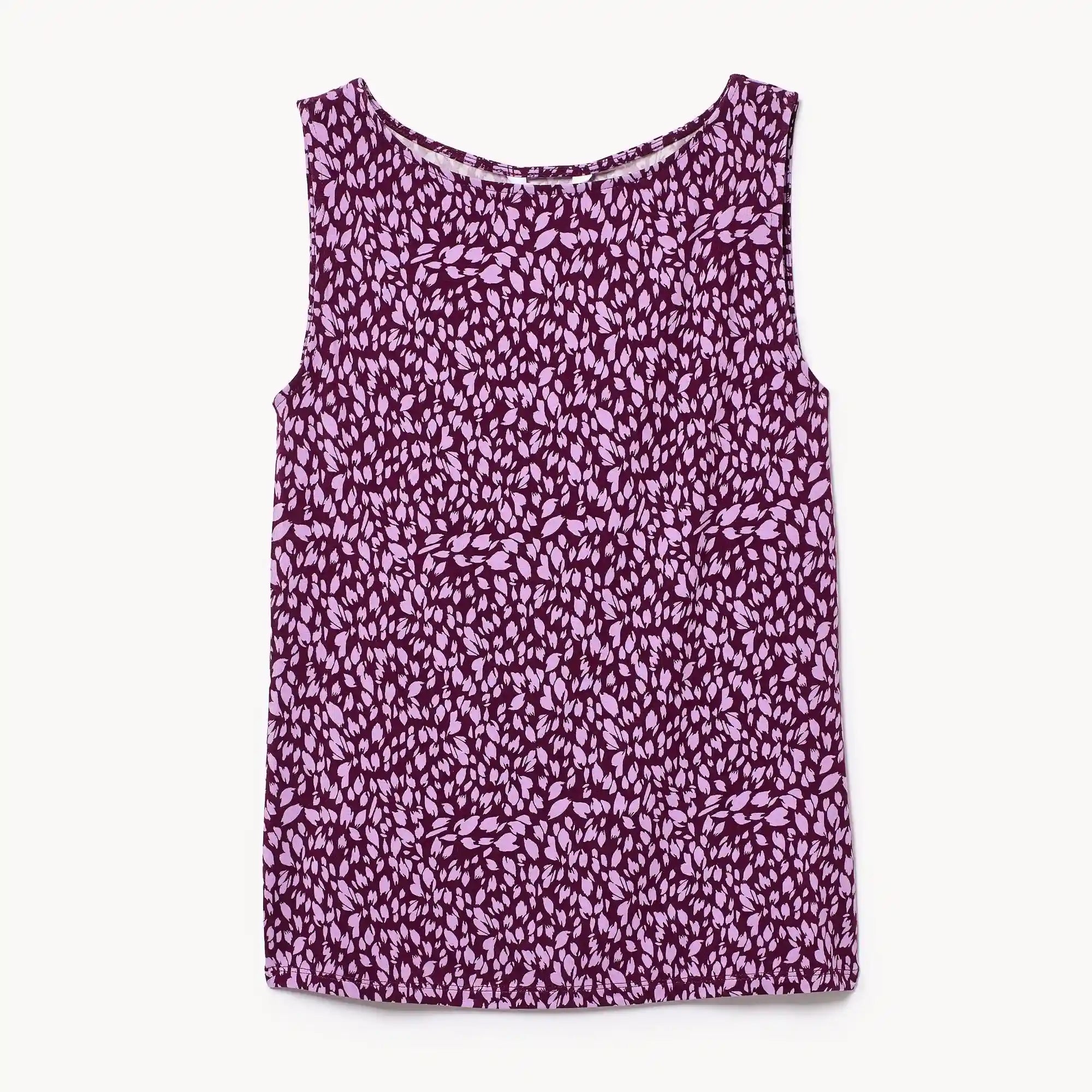 Printed Boat Neck Top