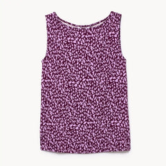 Printed Boat Neck Top