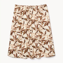Women+ Linen Blend Printed Midi Skirt