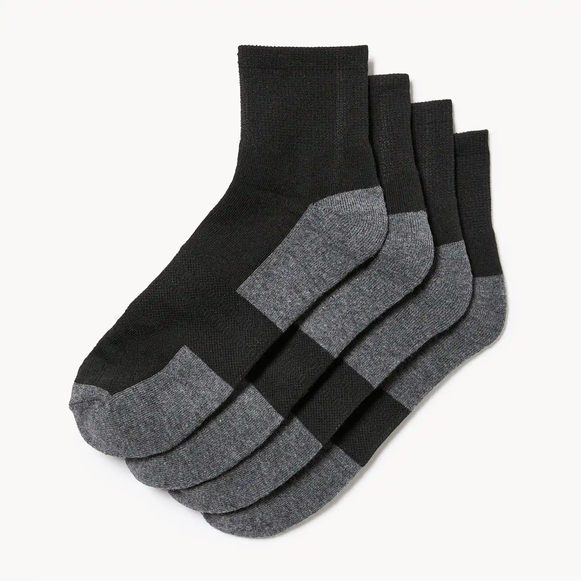 Men's 4-Pack Quarter-Crew Socks