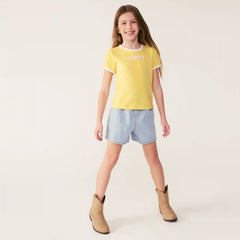 Kid Girls' Graphic Ringer T-Shirt
