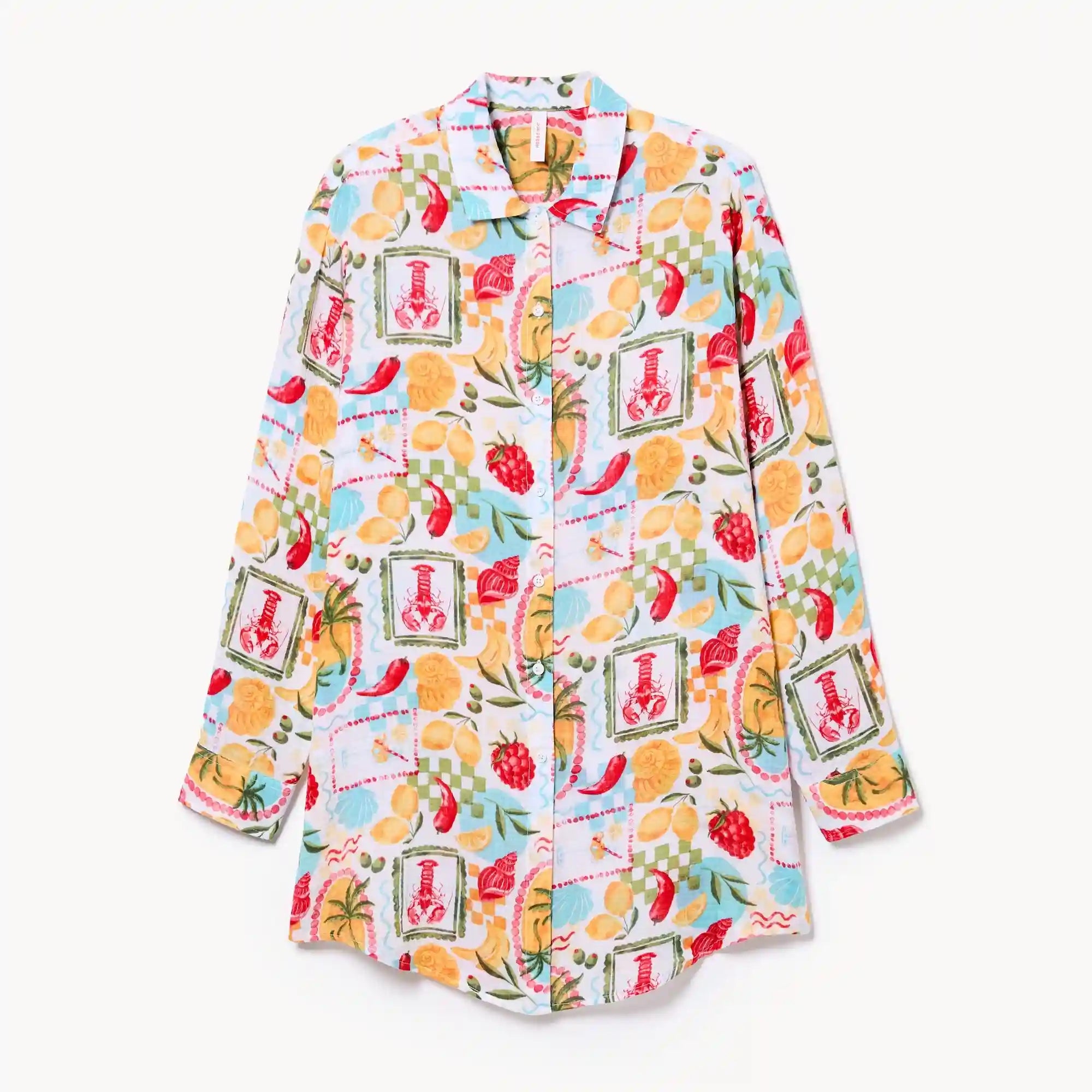 Gauze Printed Cover-Up Shirt