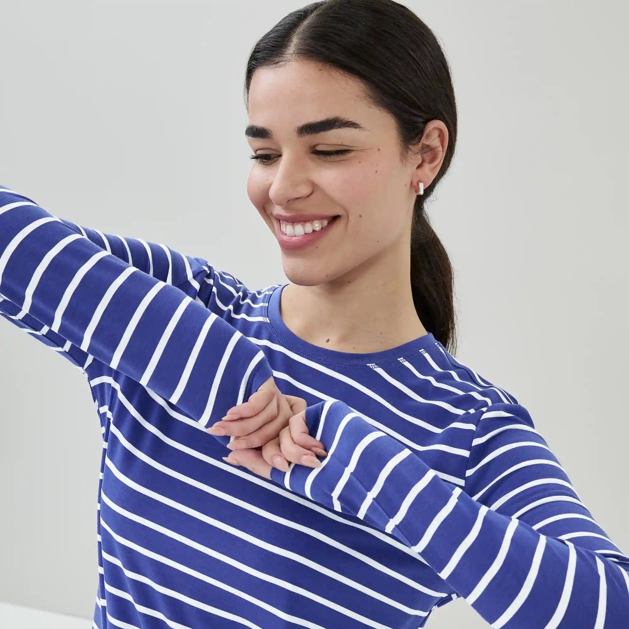 Active Striped Long Sleeve Top