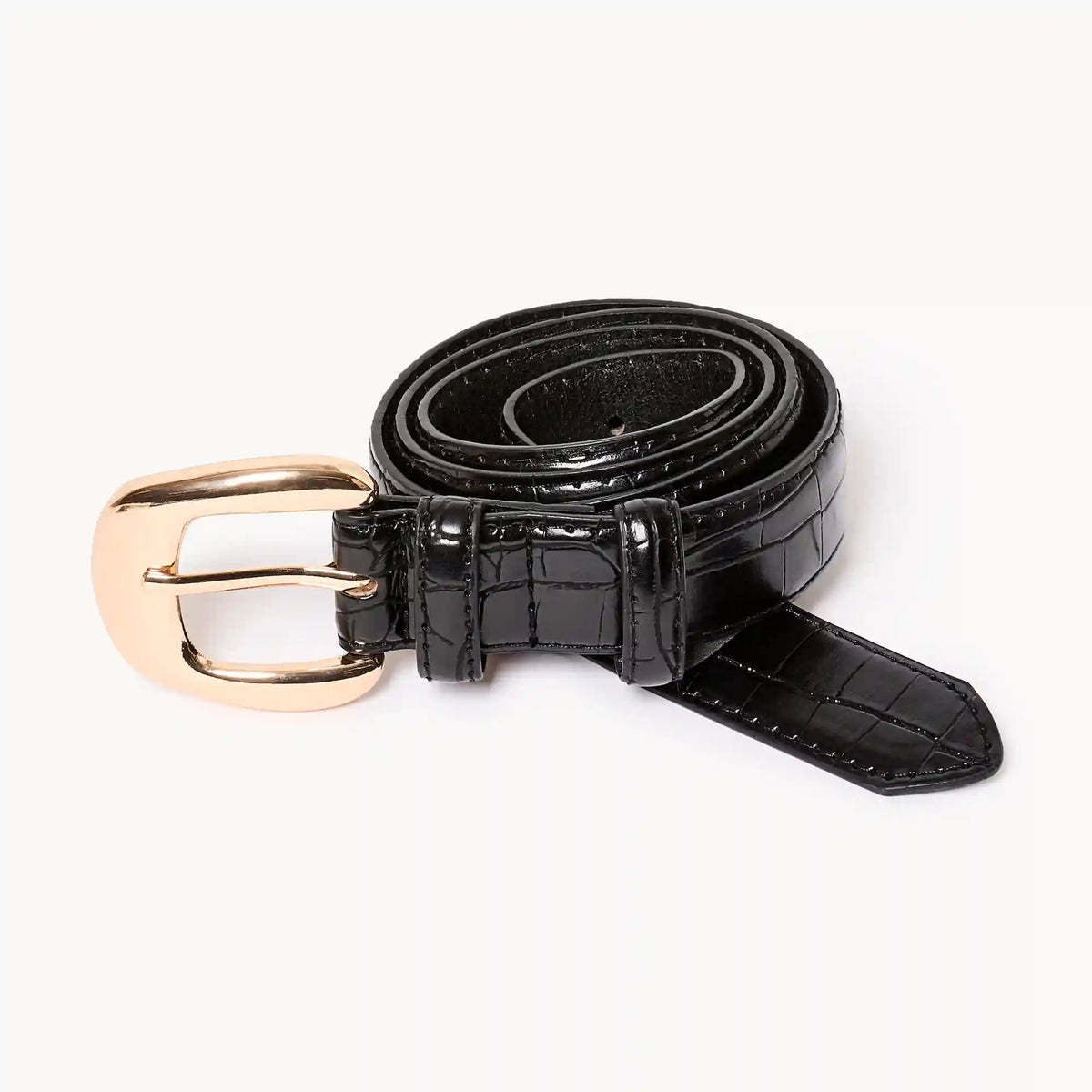 Croc Embossed Belt