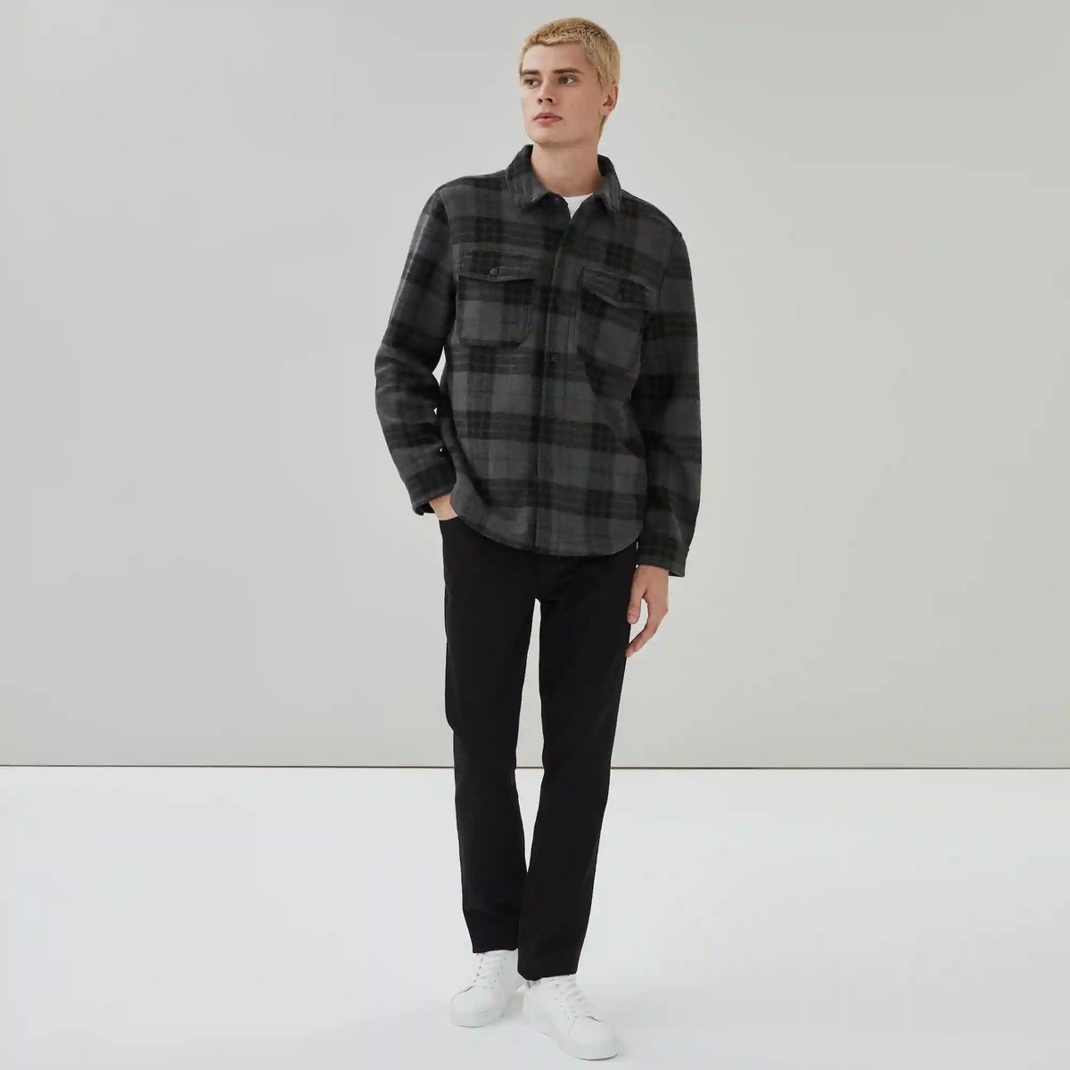 Men's Woven Melton Shacket