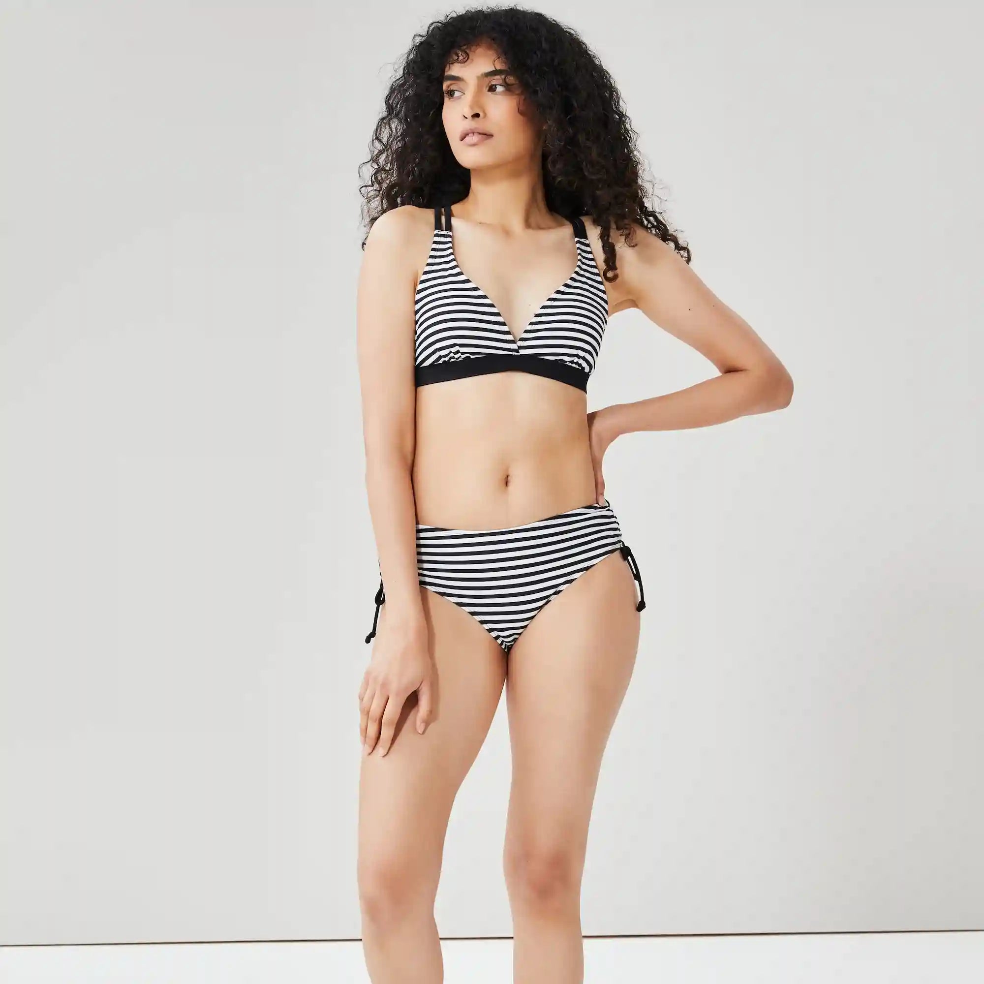 Double Cross-Back Strap Bikini Top