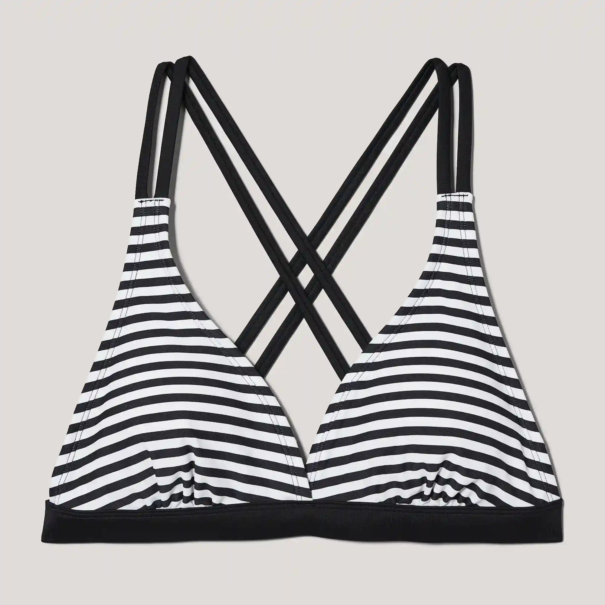 Double Cross-Back Strap Bikini Top