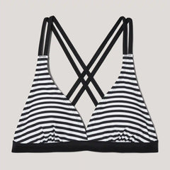 Double Cross-Back Strap Bikini Top