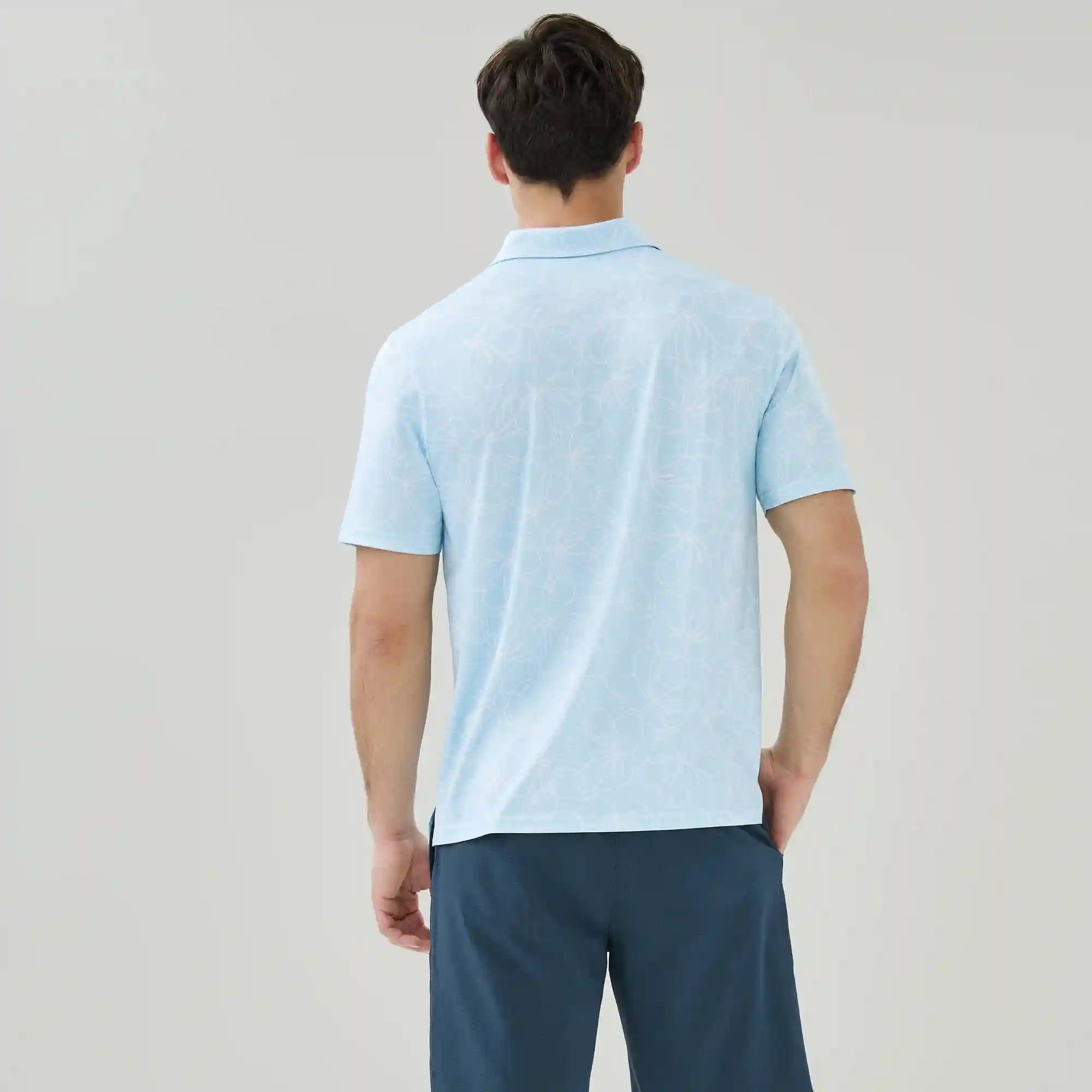 Men's Active Printed Golf Polo