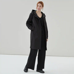 Hooded Midi Raincoat
