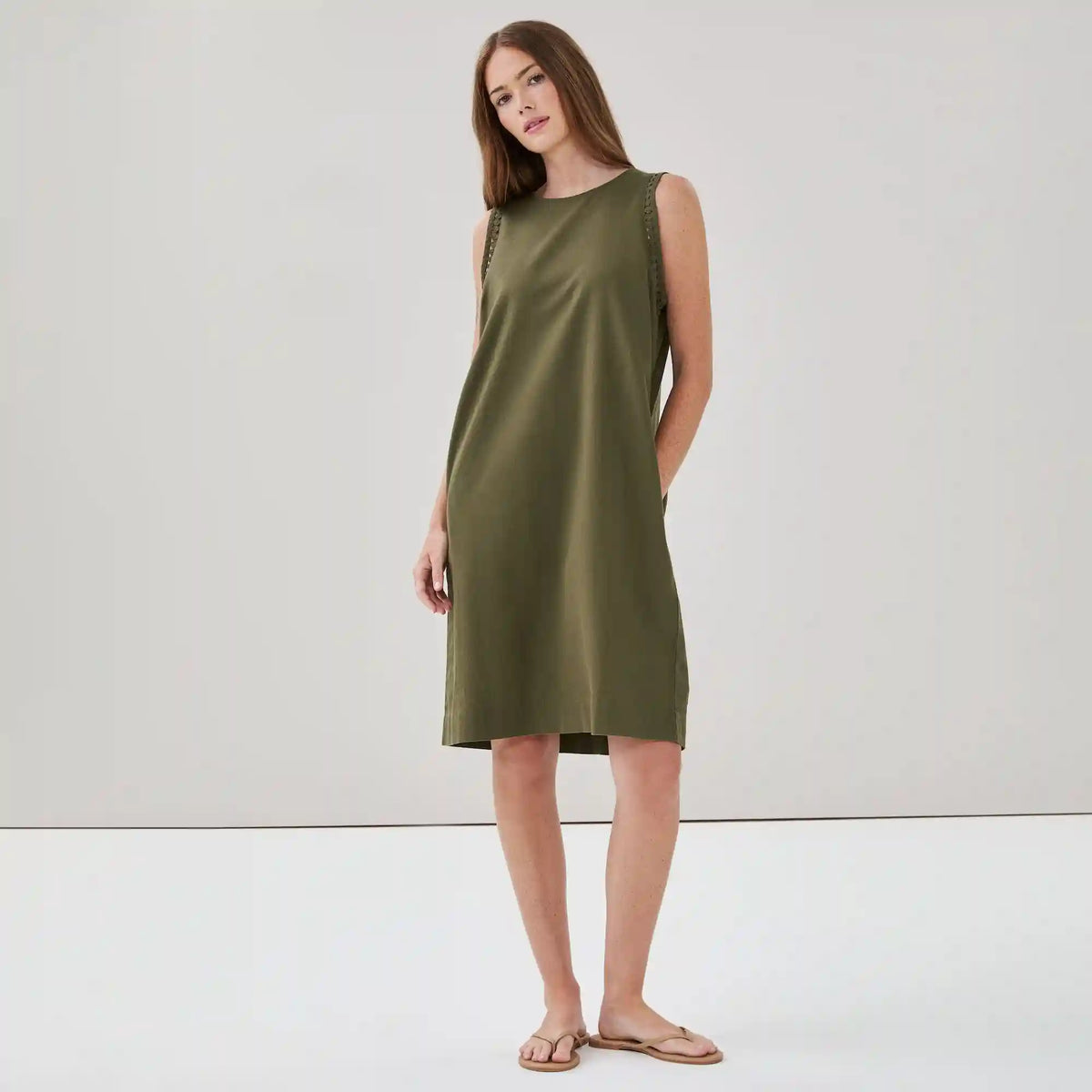 Linen Cotton Shift Dress