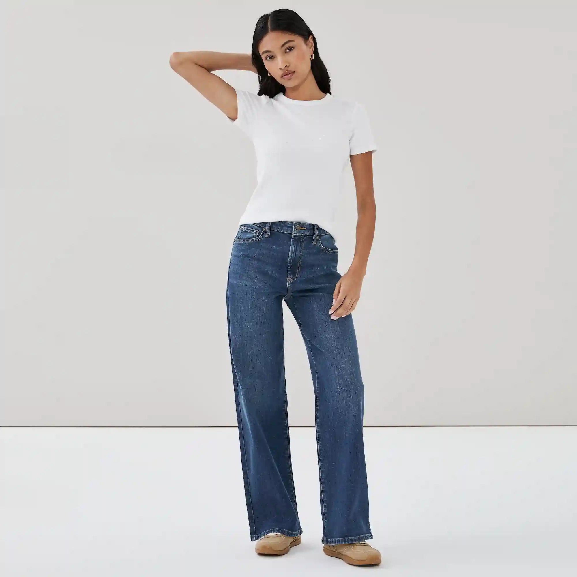 High Rise Wide Leg Jean