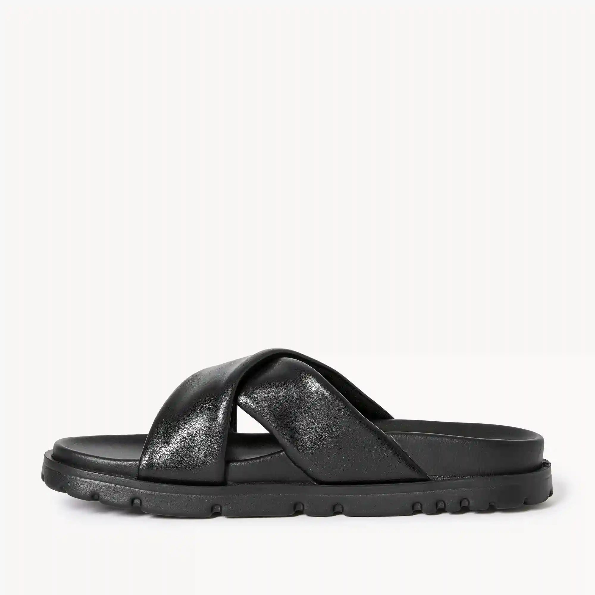 Faux Leather Crisscross Sandals