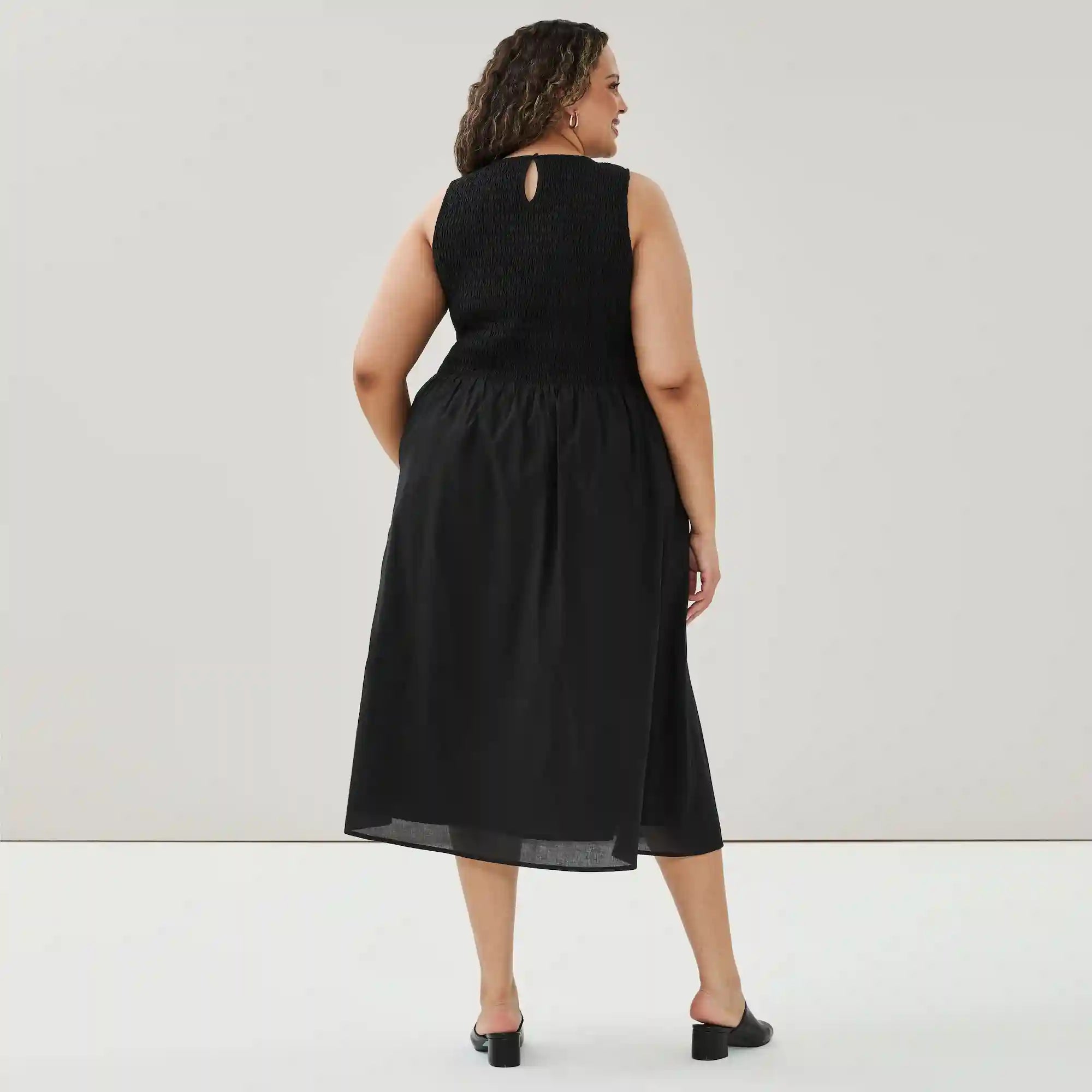 Women+ Smocked Tank Midi Dress