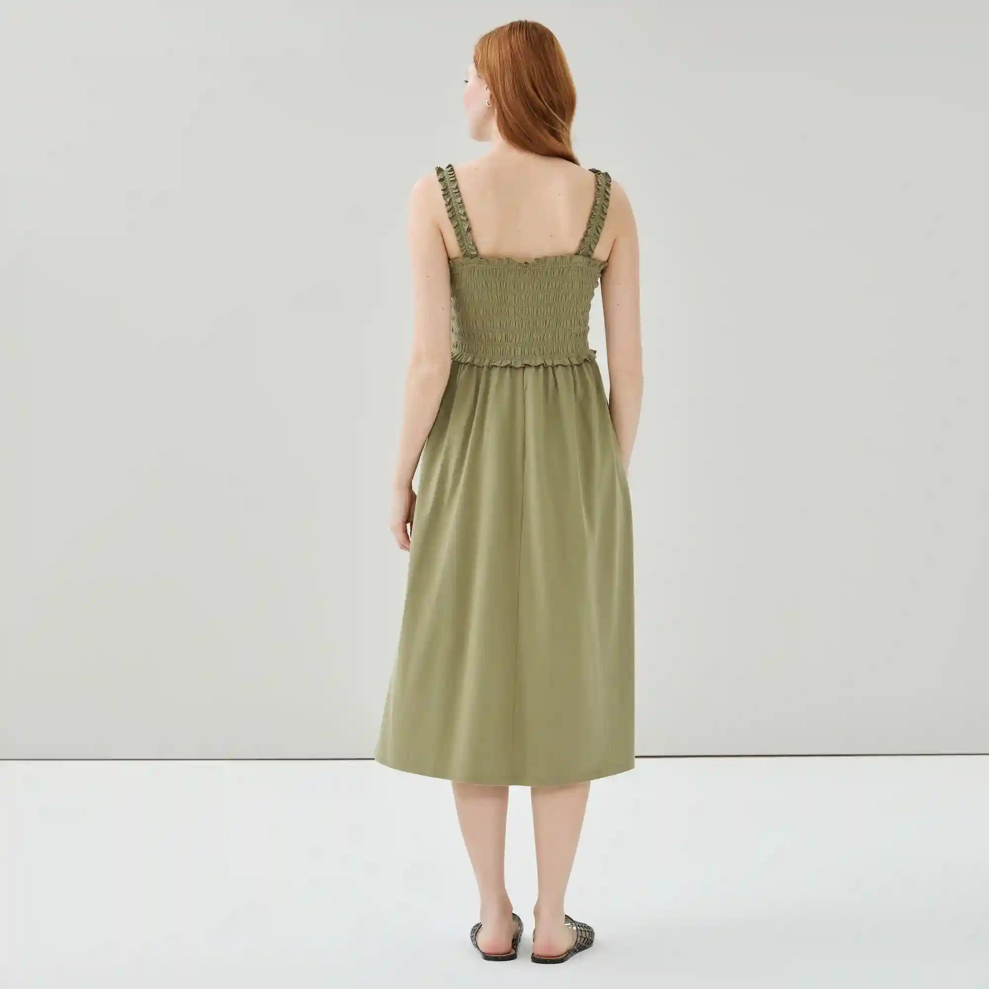 Smocked Tank Midi Dress