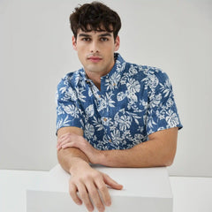 Men's Printed Button-Down Shirt