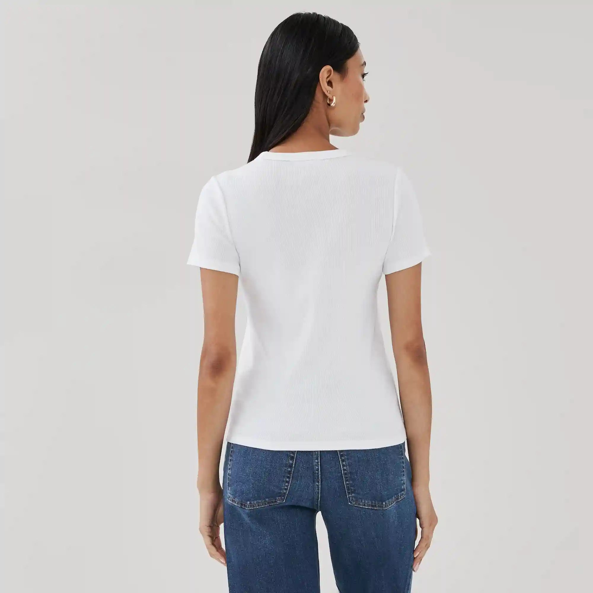 Slim-Fit Ribbed T-Shirt