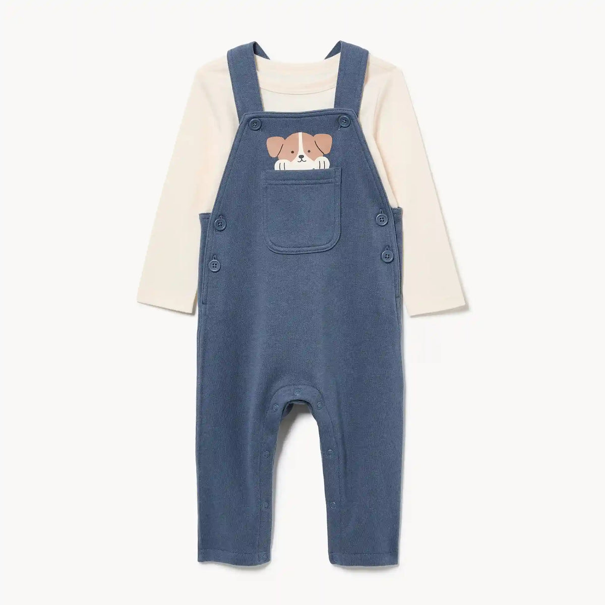 Baby Boys' Fleece Overall Set