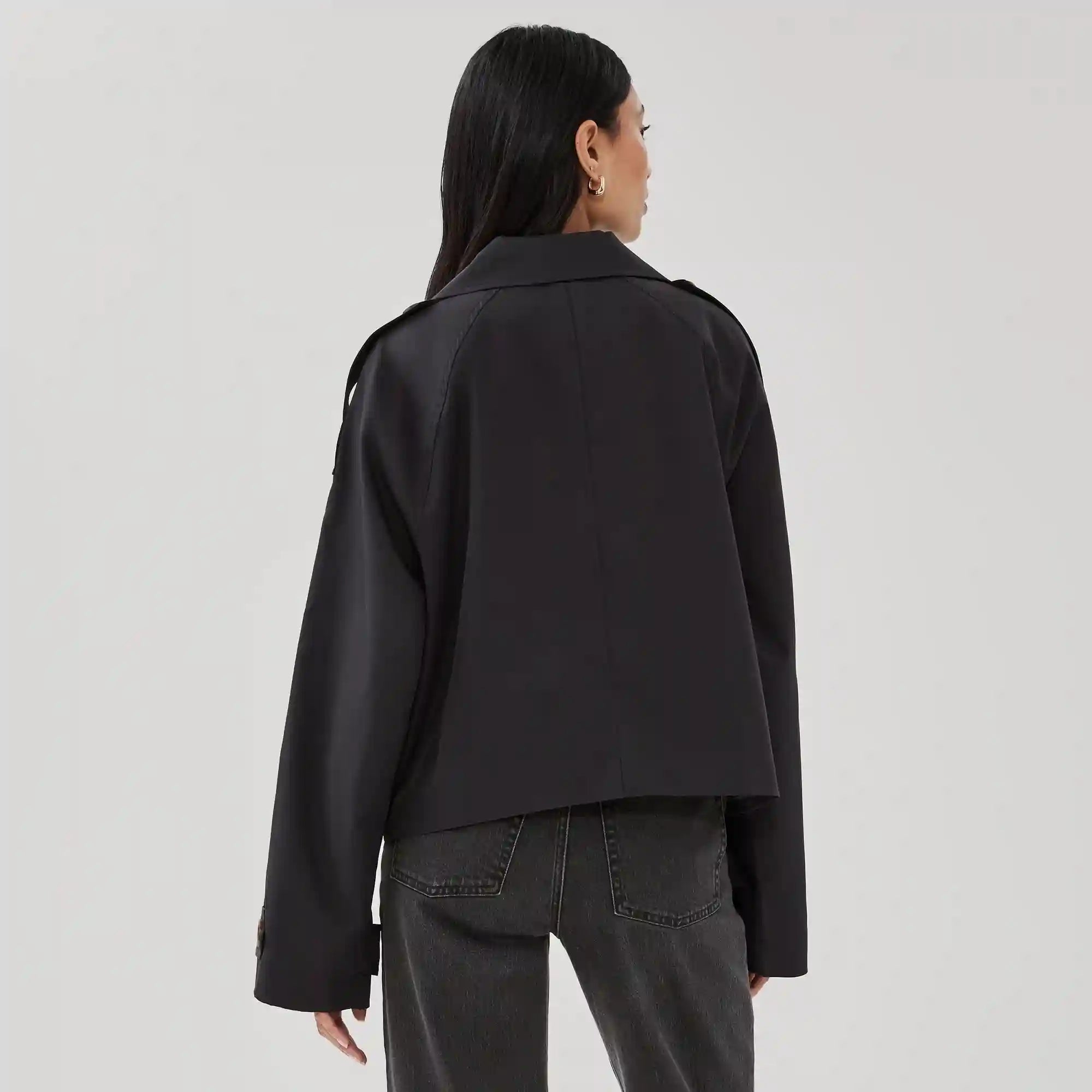 London Fog Cropped Trench Coat